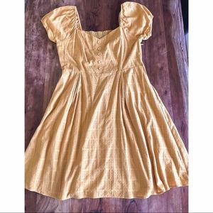 Yellow ModCloth sundress with pockets. Size XL